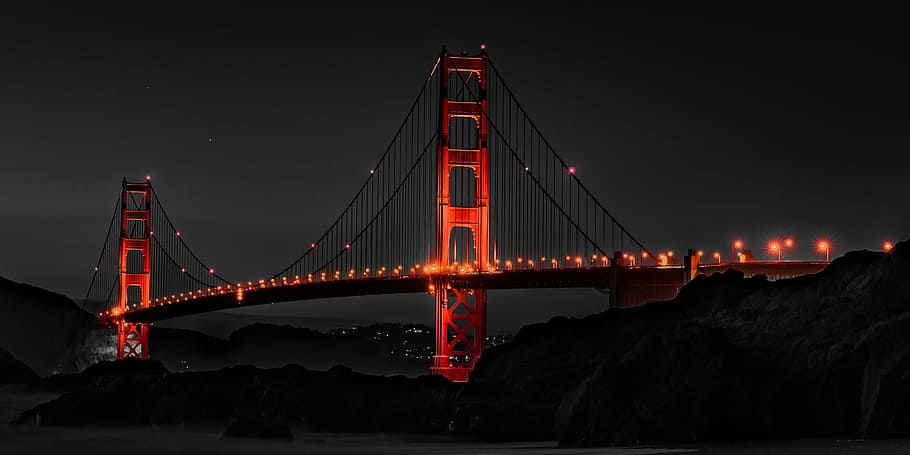Golden Gate Bridge San Francisco, California, suspension bridge, HD wallpaper